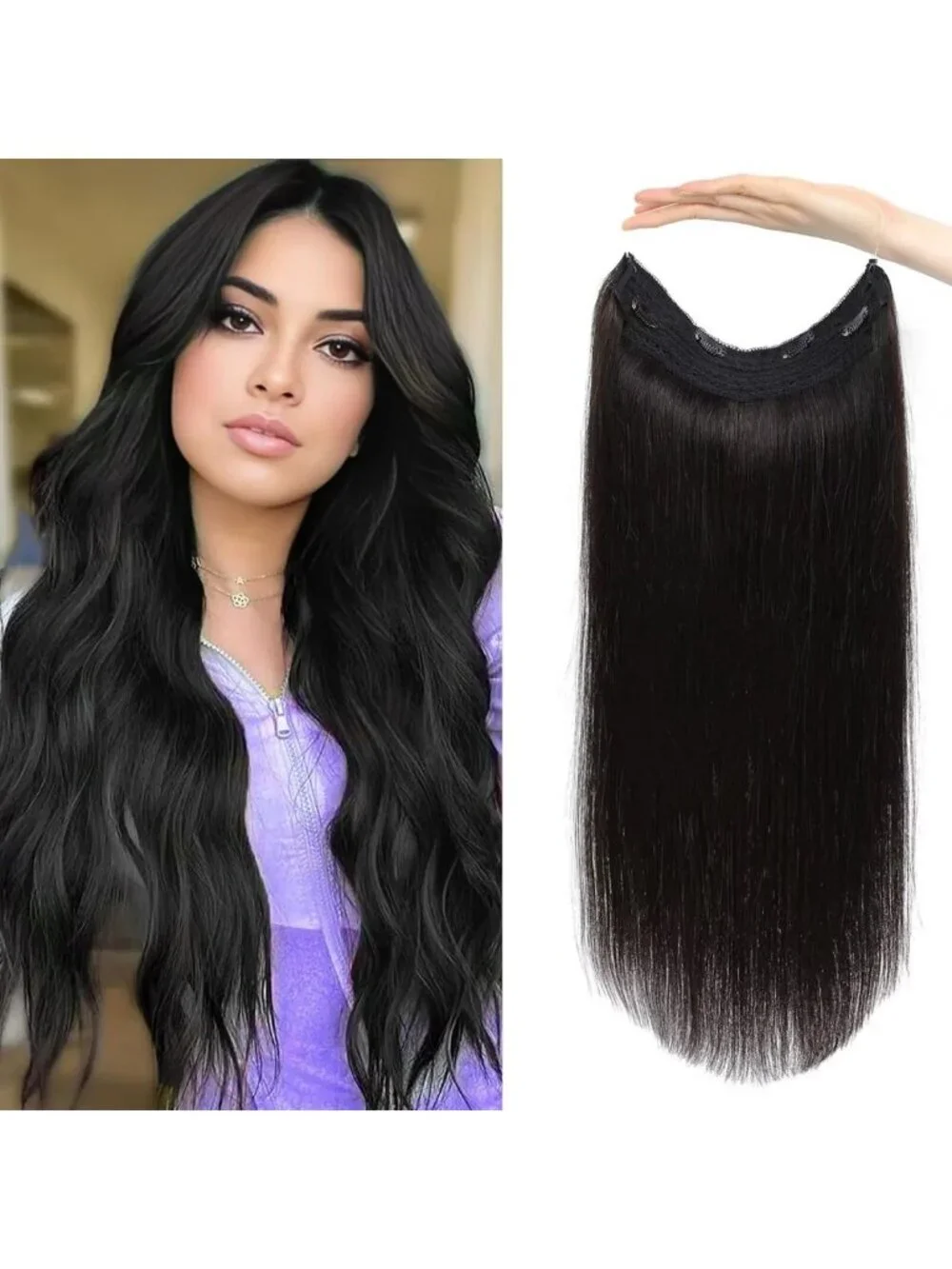 Invisible Wire Halo Hair Extensions 14